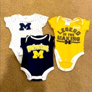 0-3 month MICHIGAN onesies